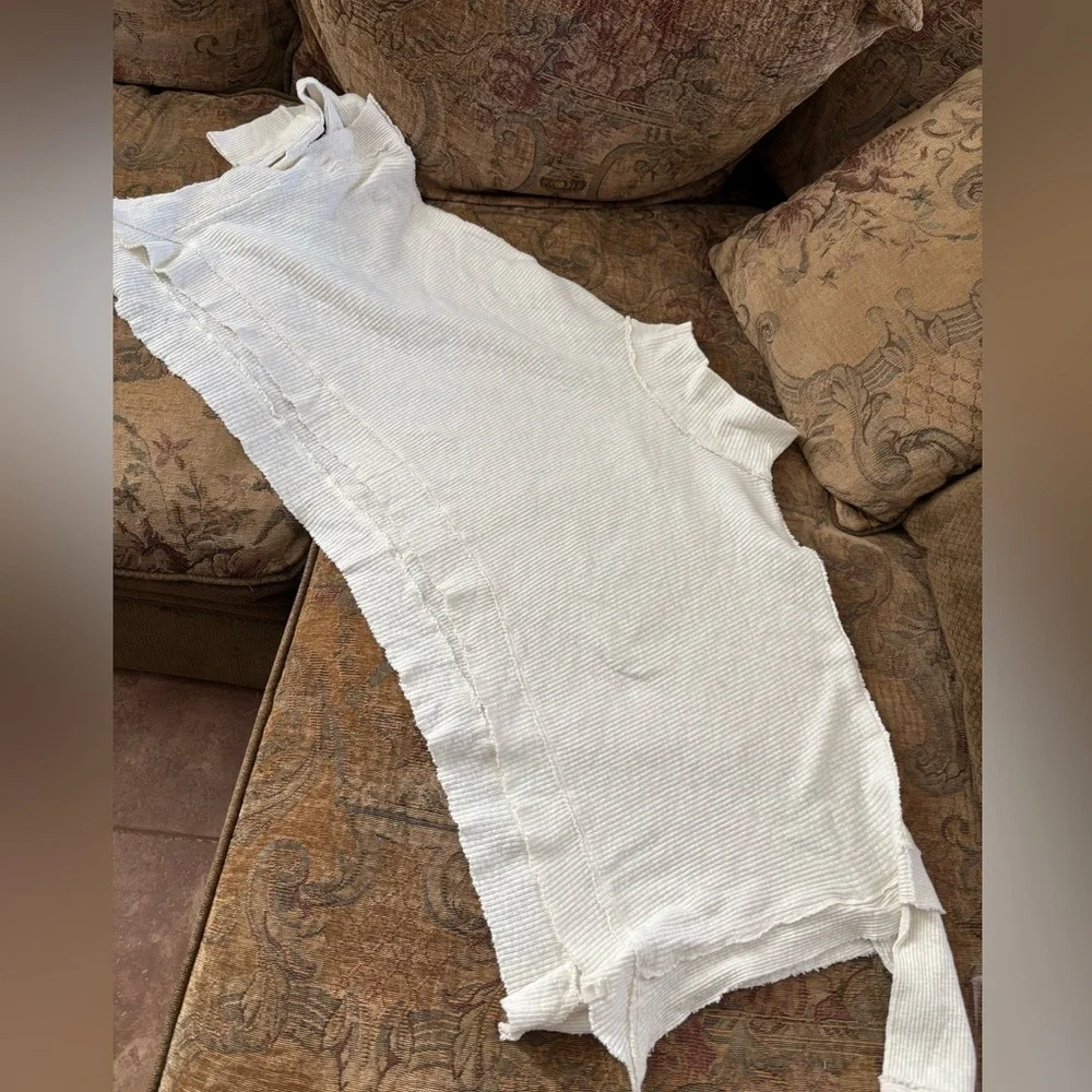 Free People We the Free Oversized Cropped Thermal in White size Medium
